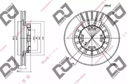 Тормозной диск DJ PARTS BD1549